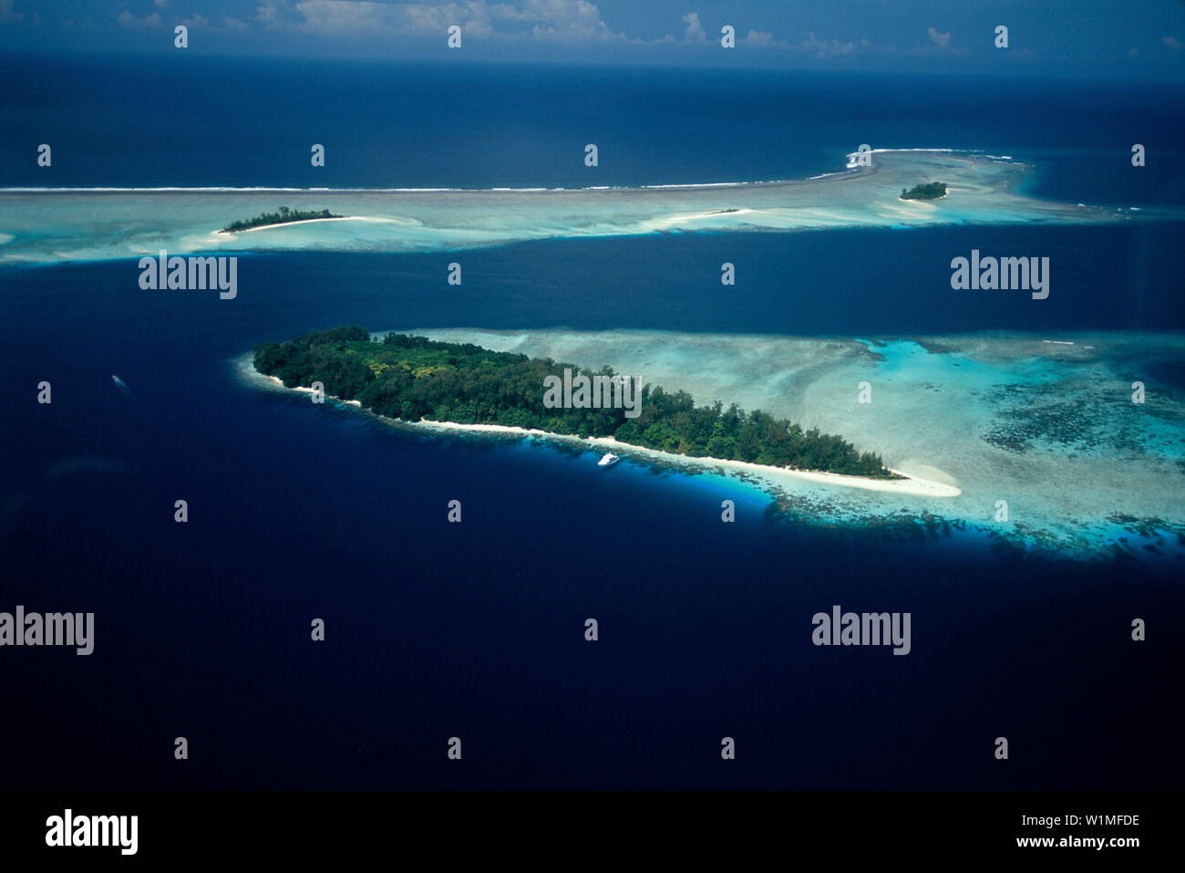 Luftbild, Insel, Inseln in Blacket Strait Salomon-Inseln Stock Photo - Alamy
