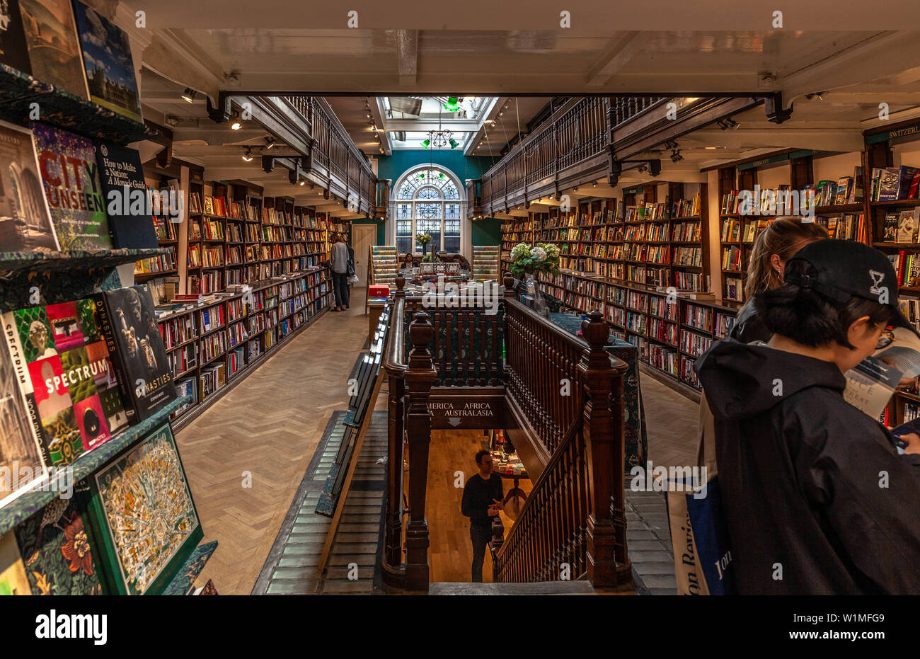 Daunt Books interior, Marylebone High Street London W1U, England, UK. Stock Photo