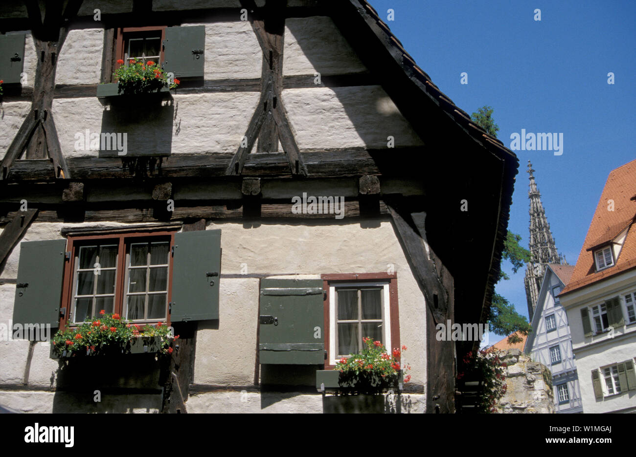 Ulm Schiefes Haus In The Fischerviertel Baden Wuerttemberg