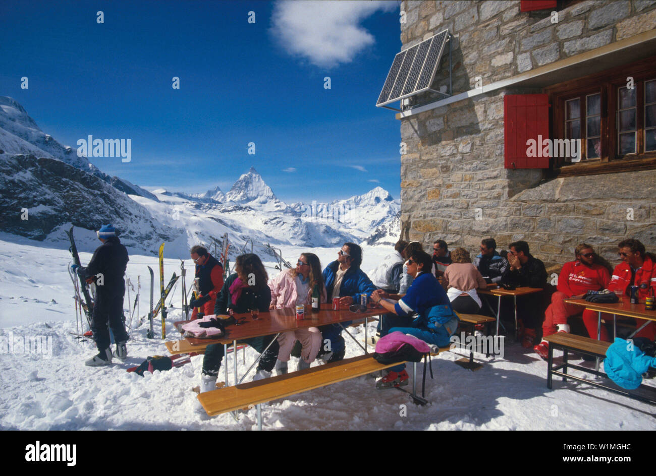 Monte Rosa Huette, Zermatt, Wallis Schweiz Stock Photo - Alamy