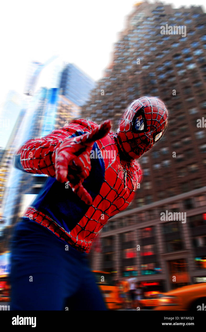Spider Man in New York, USA Stock Photo