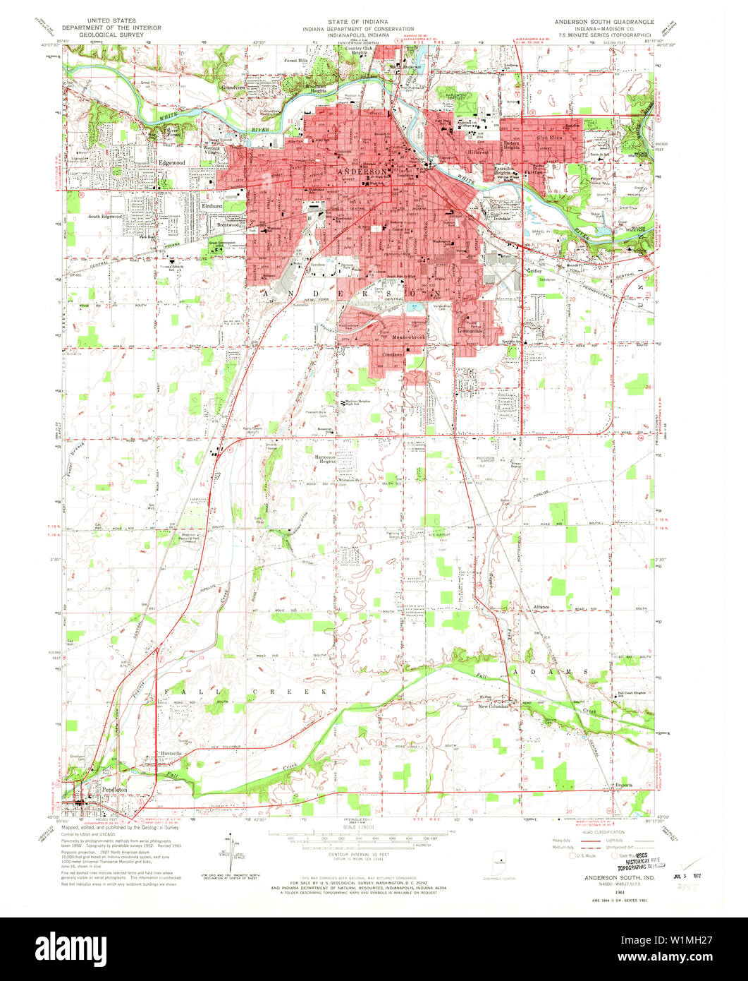 Map of anderson indiana hi-res stock photography and images - Alamy