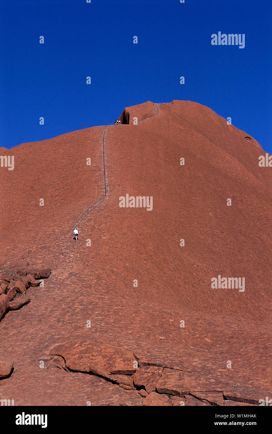 The Climb, Ayers Rock, Uluru NP Northern Territory, Australia Stock