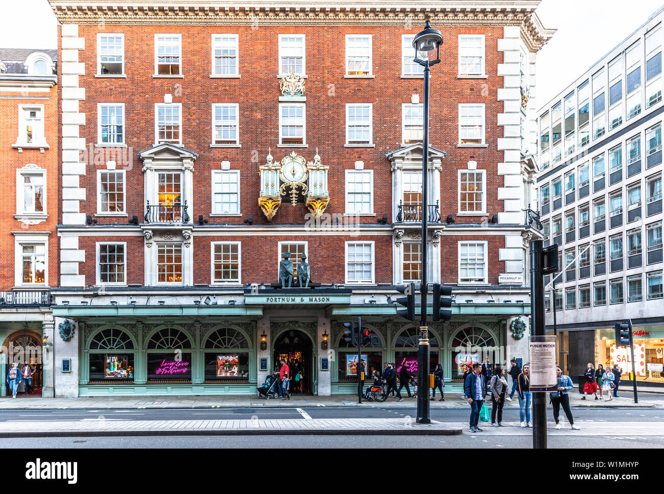 Fortnum & Mason department store, 181 Piccadilly, St. James's, London W1A 1ER, England, UK. Stock Photo