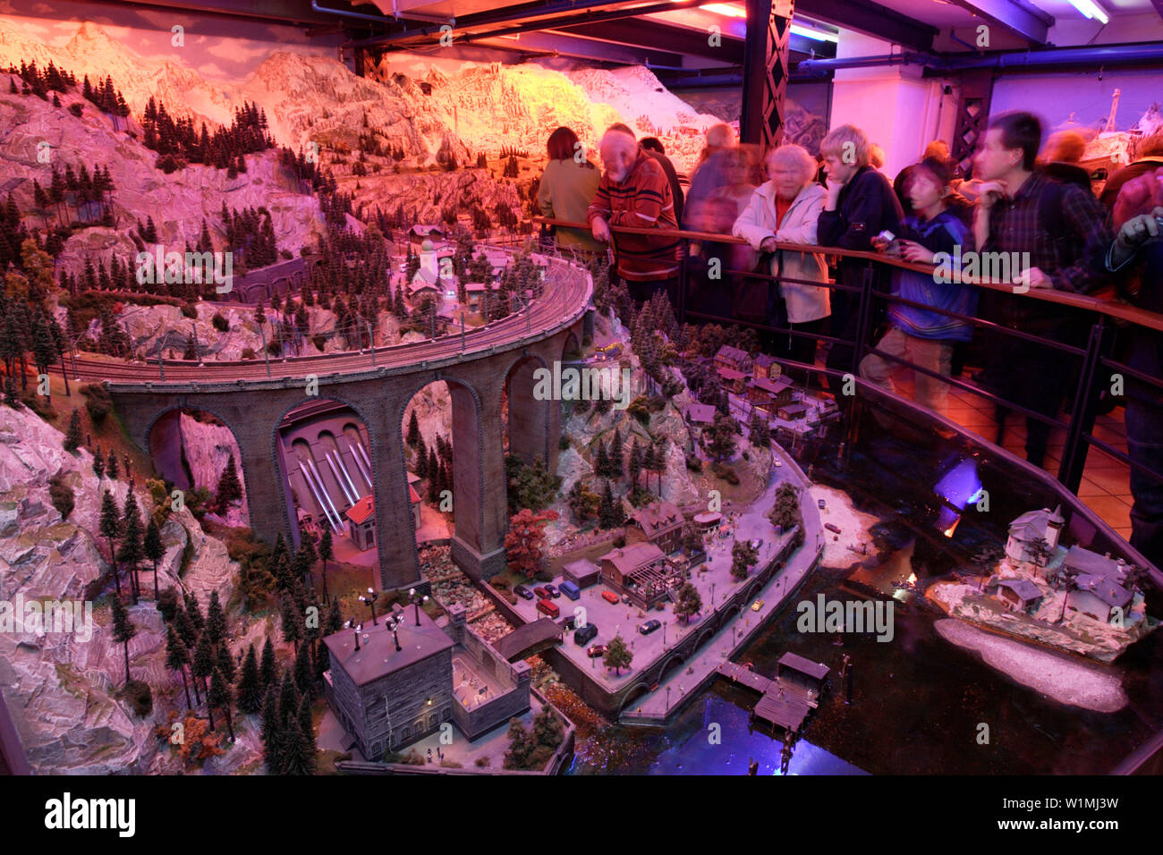 Miniatur Wunderland Hamburg, the largest model railroad in the world, city, harbor, port, Hamburg Stock Photo