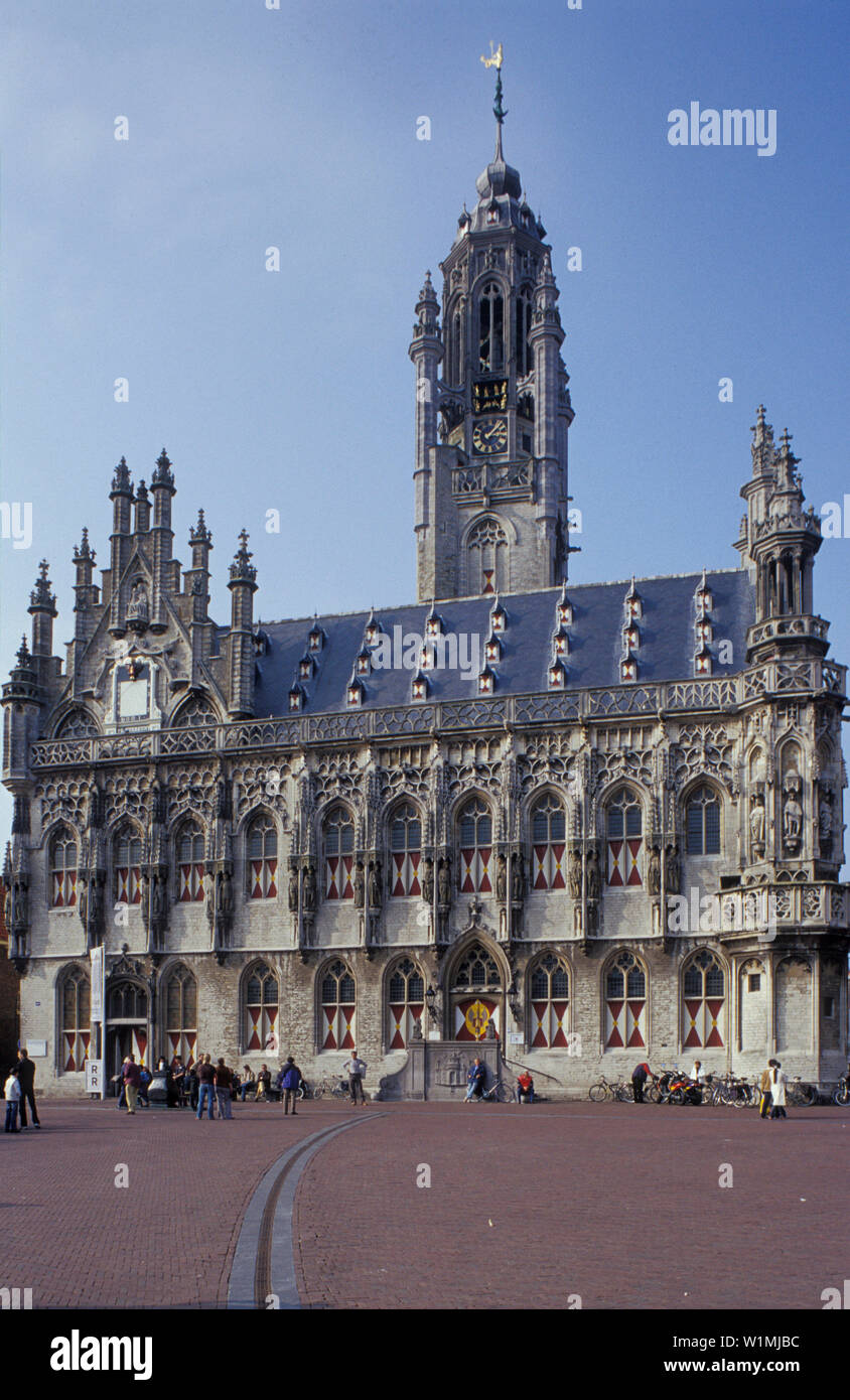 Middelburg Stadthuis Cityhall, Zeeland, Netherlands, Europe Stock Photo