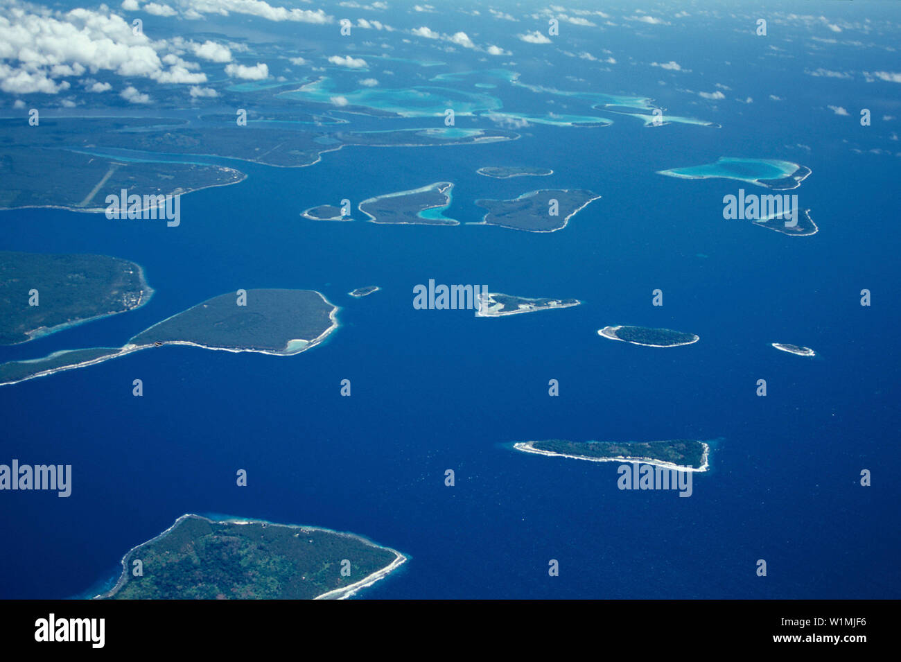 Luftbild, Insel, Russel Inseln Salomon-Inseln Stock Photo - Alamy