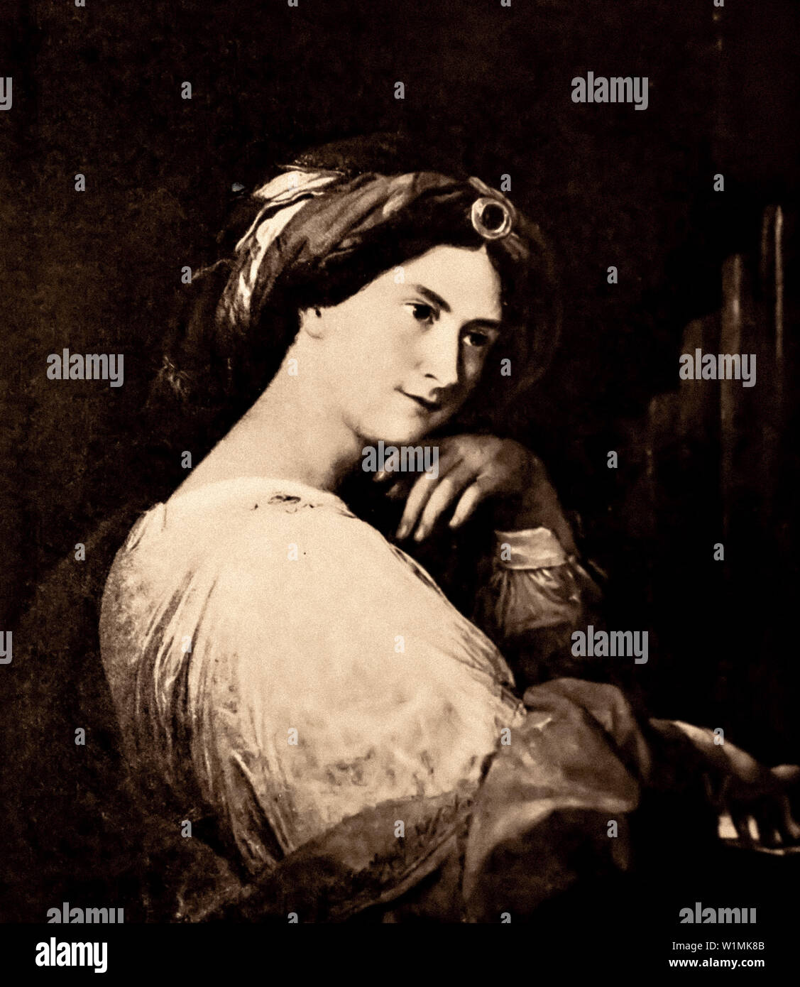 Anna Giustiniani Schiaffino Called “ Nina “ , patriot and intellectual was the passionate lover of the young Cavour Stock Photo