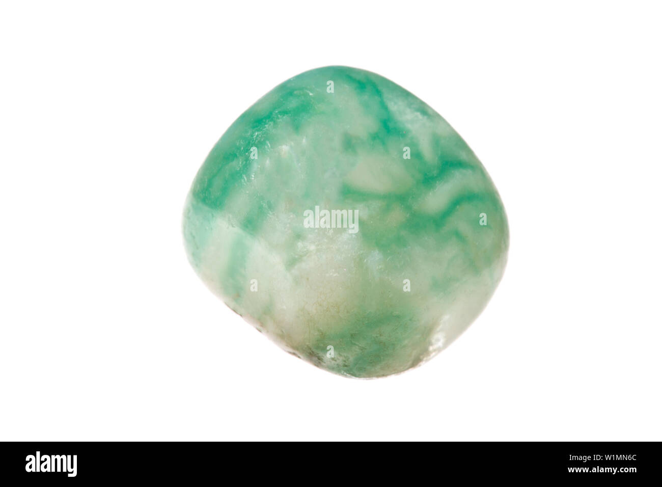 amazonite mineral isolated on white background Stock Photo - Alamy