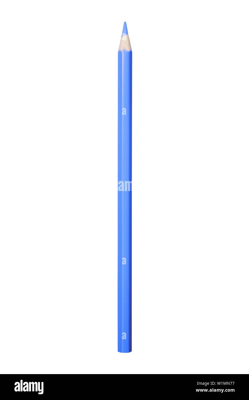 blue pencil for drawing. isolated on white background Stock Photo - Alamy