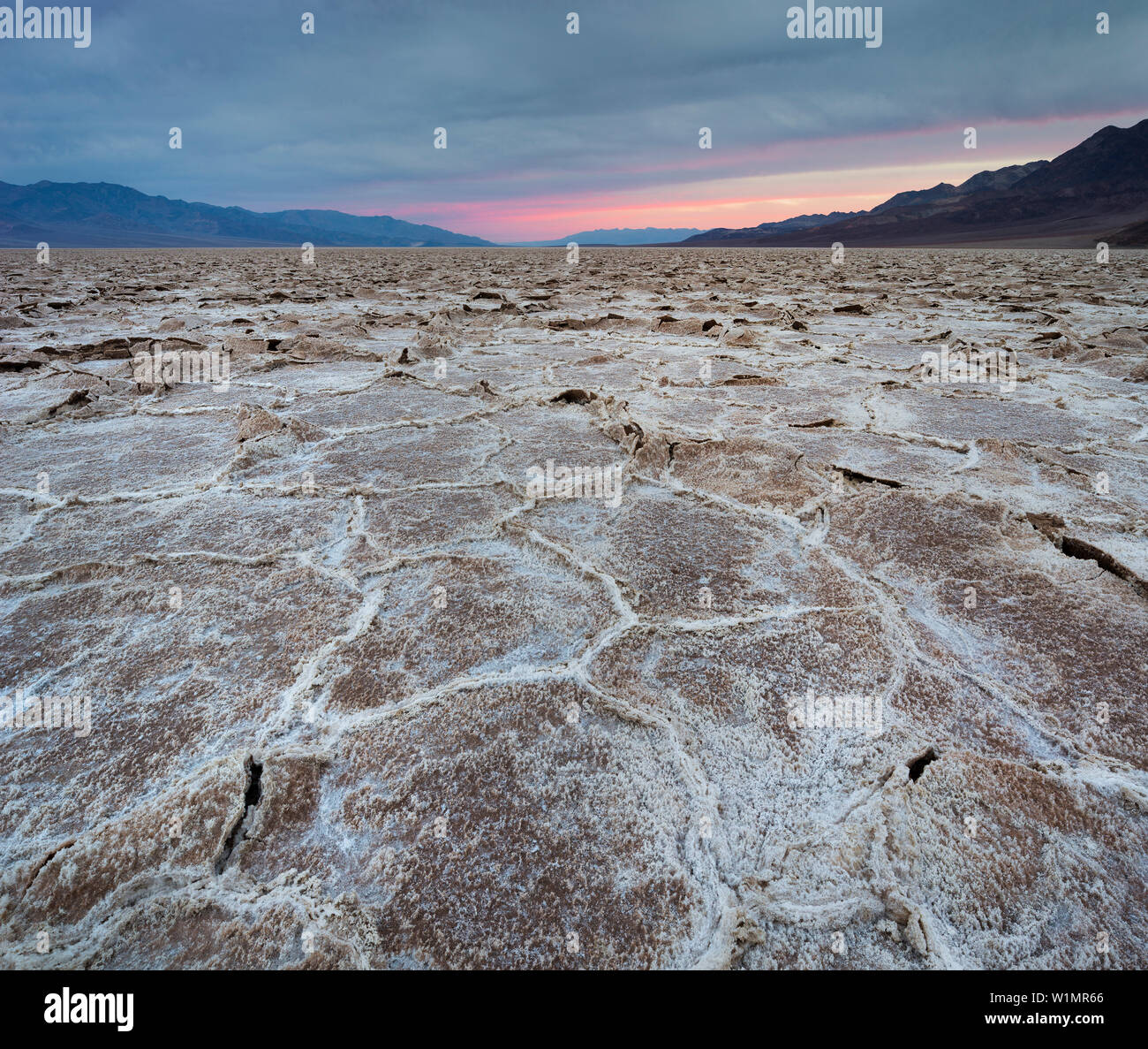 Badwater Basin, Salzsee, Death Valley National Park, Kalifornien, USA Stock Photo