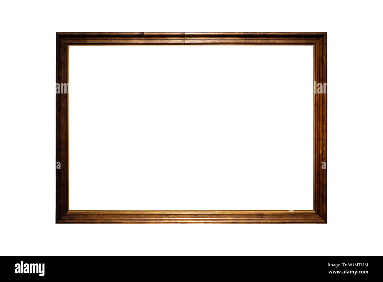 wooden picture frame isolated on white background Stock Photo - Alamy