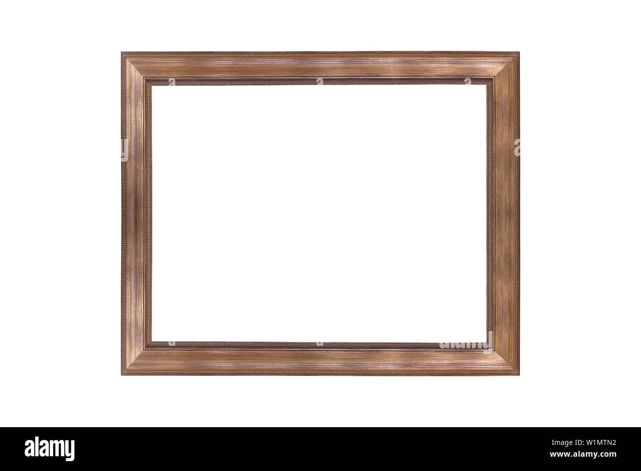 wooden brown frame. isolated on white background Stock Photo - Alamy