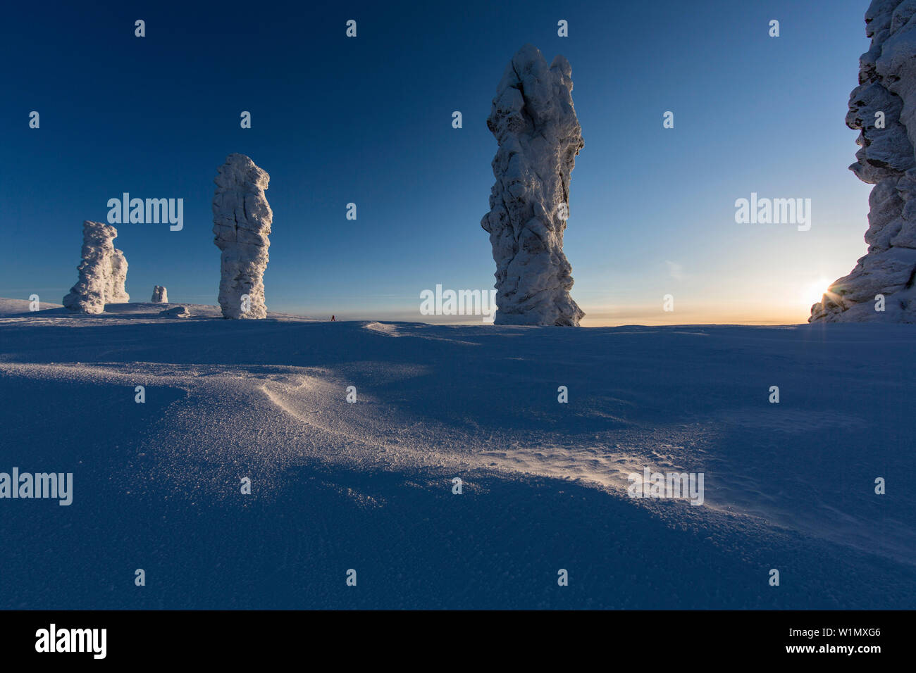Plateau of the Seven Giants Burmantovo, Sverdlovsk Oblast, Urals, Russia. Stock Photo