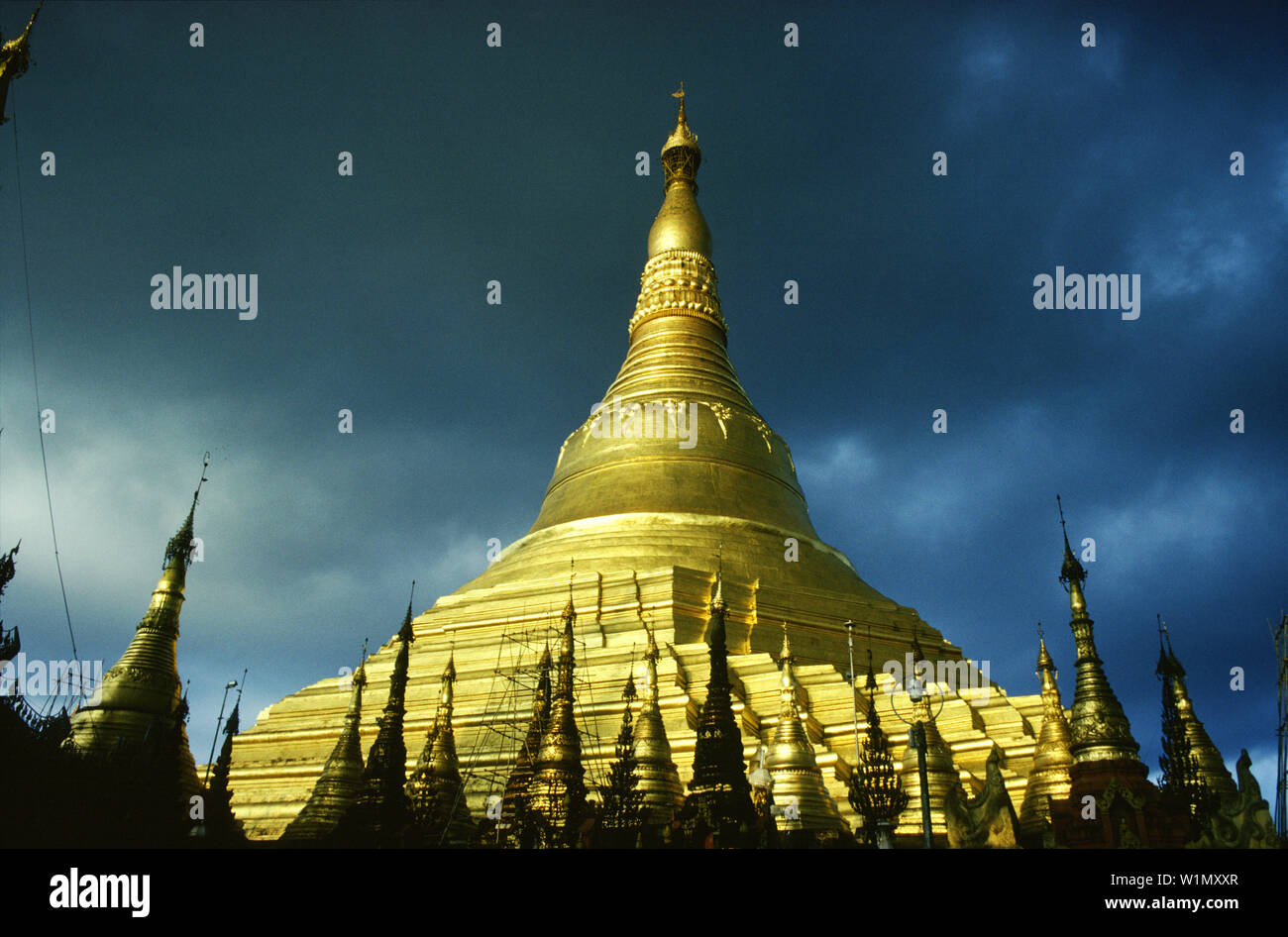 Shwedagon Pagoda, Rangoon, Myanmar Asia Stock Photo