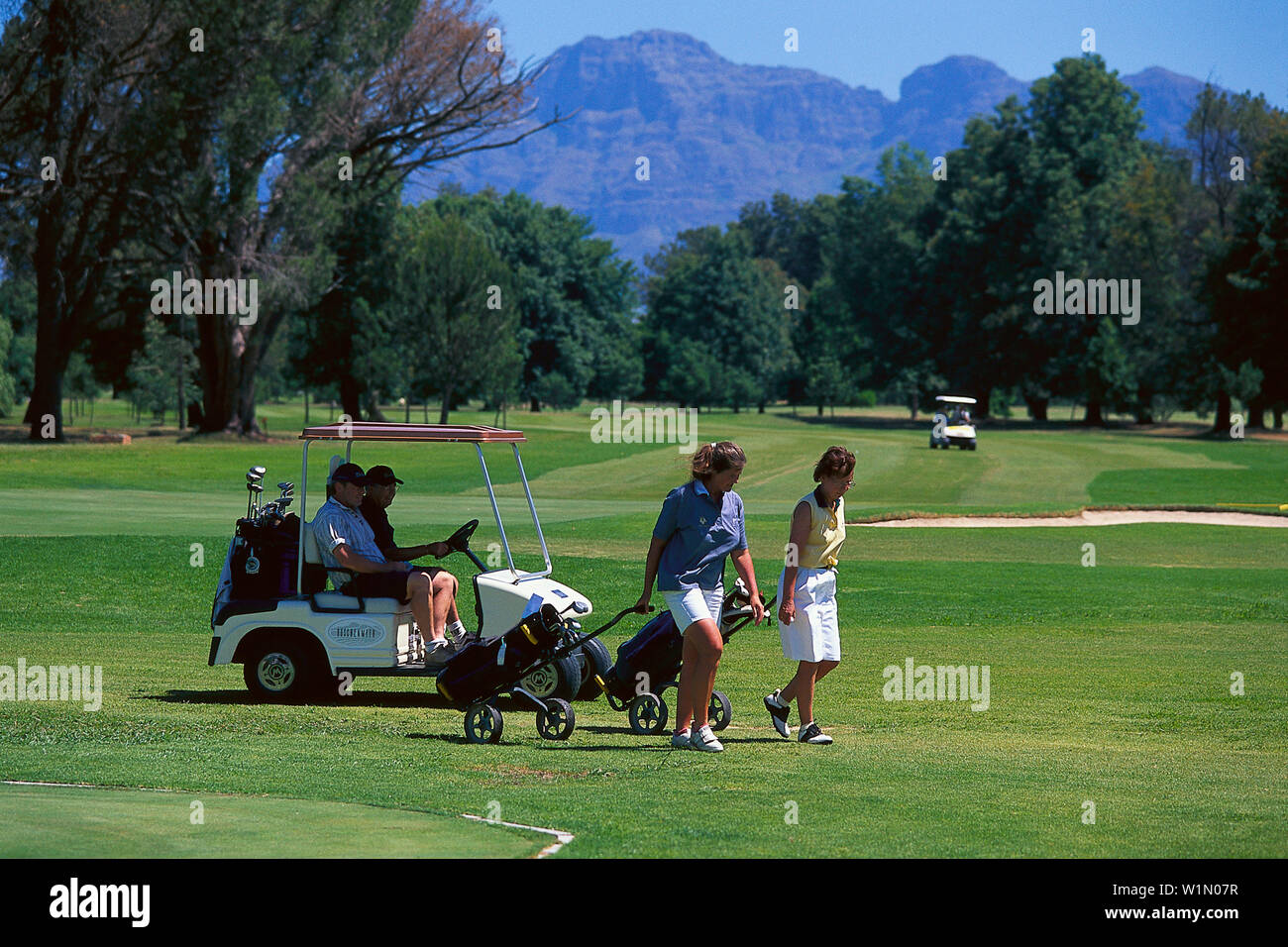 Golfplatz Stellenbosch, Kapregion Suedafrika Stock Photo