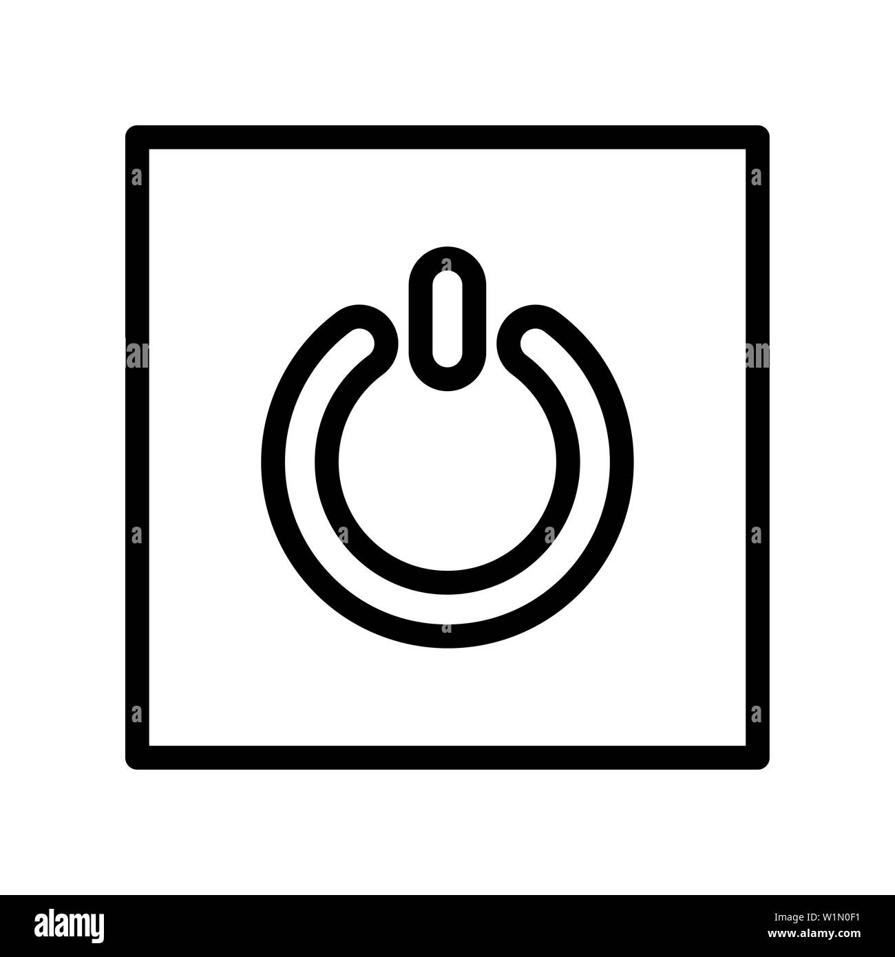 power button icon. flat illustration of power button vector icon for