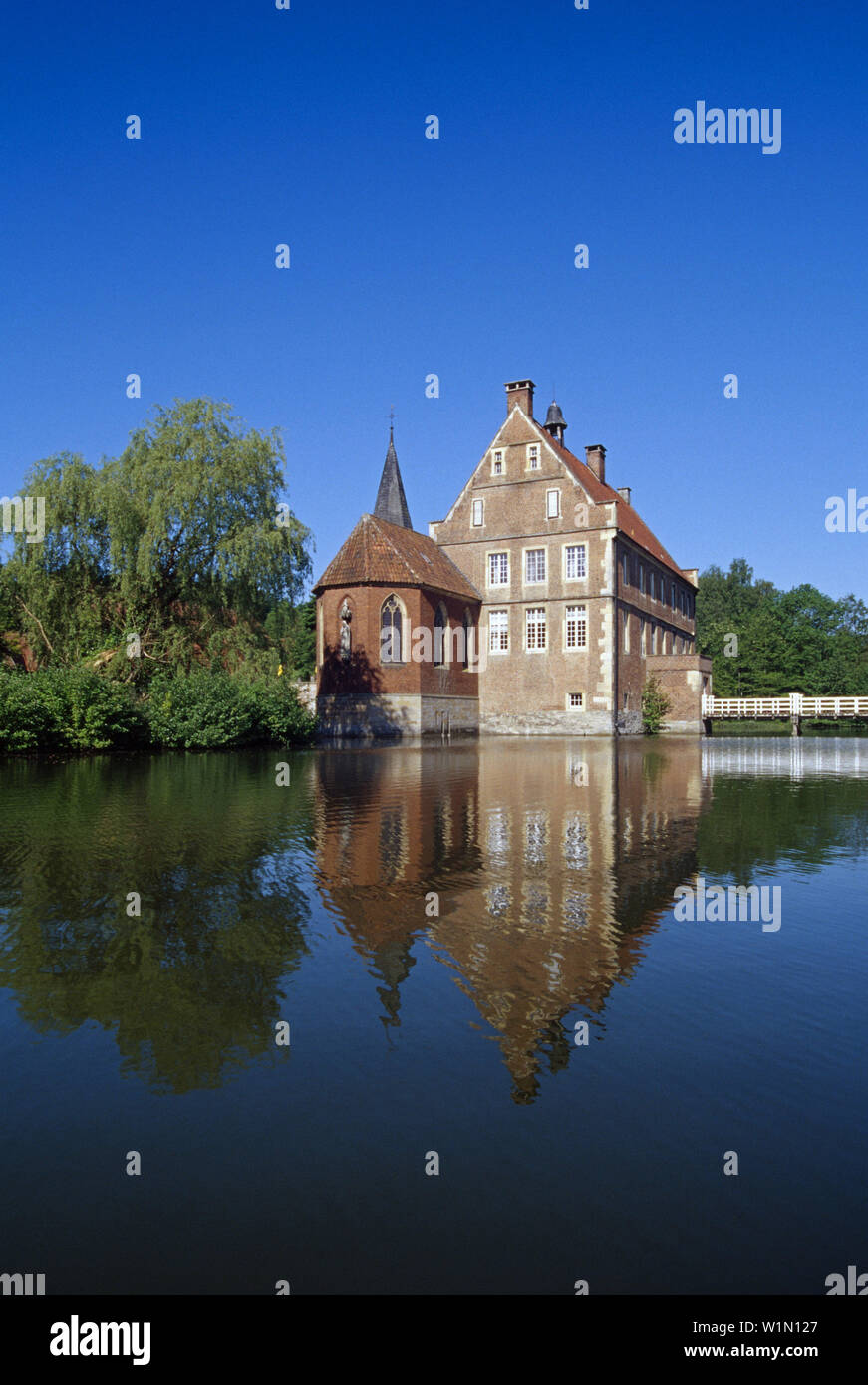 Castle Hulshoff, Havixbeck, Munsterland, North-Rhine Westphalia, Germany Stock Photo