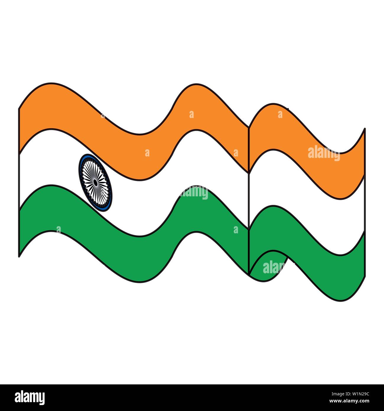 indian flag country isolated icon Stock Vector Image & Art - Alamy