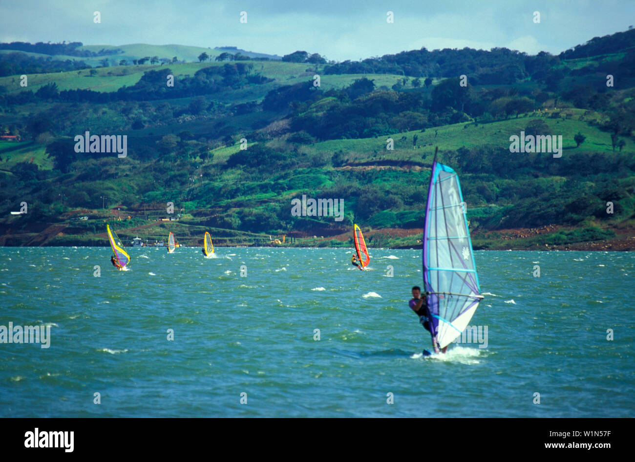 Windsurfing at Lake Arenal, Costa Rica, Caribbean, Central America