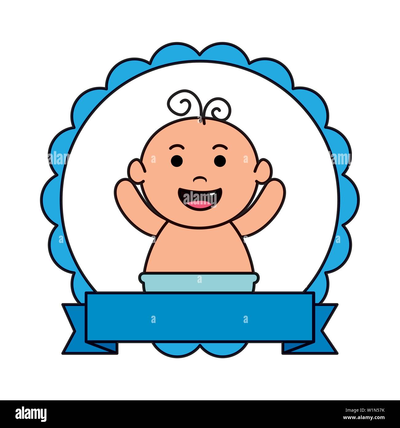 lace with cute little baby boy Stock Vector Image & Art - Alamy