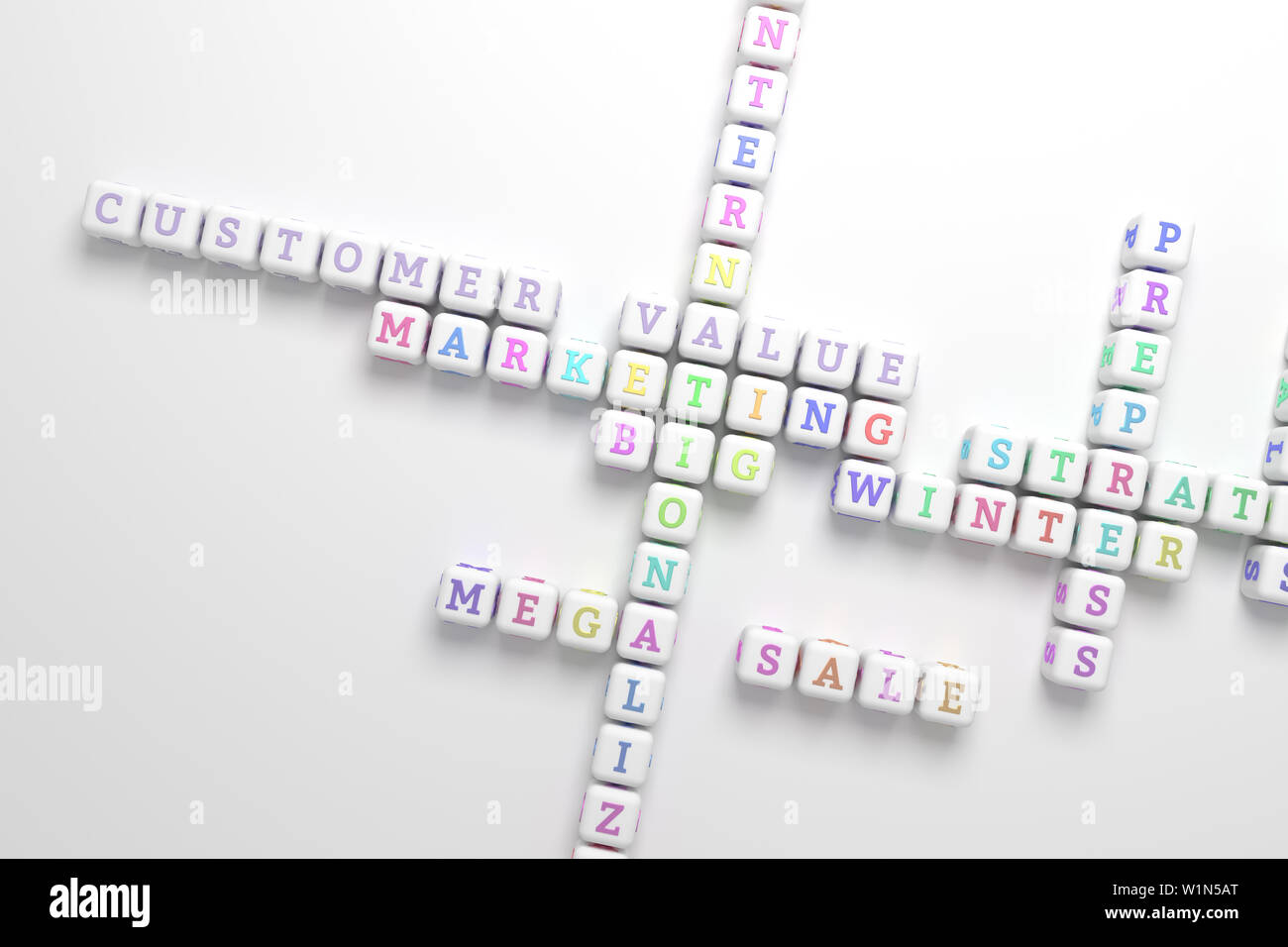 Customer Value Marketing Keyword Crossword For Web Page Or Design As 