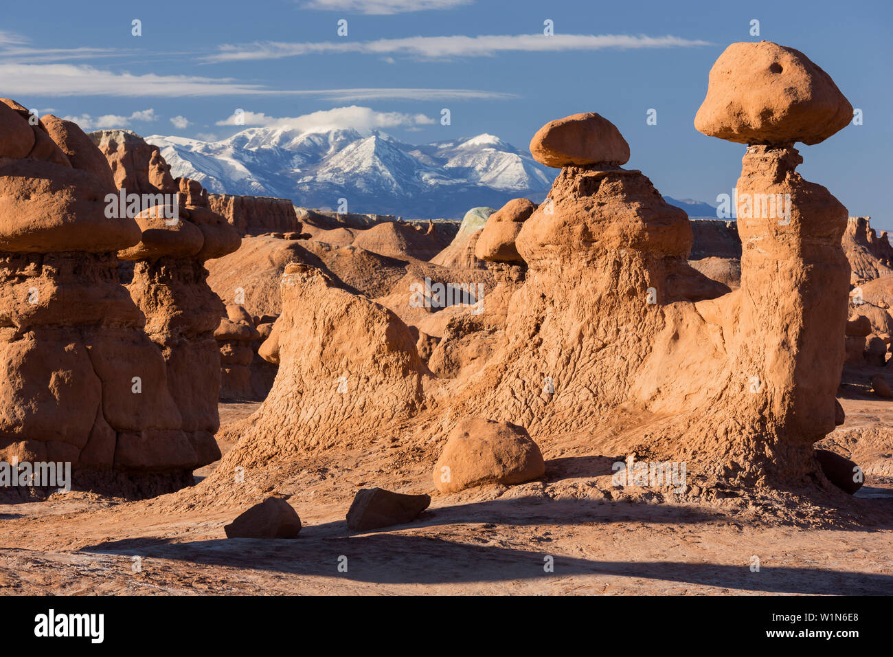 Goblin Valley State Park, Henry Mountains, Mount Ellen, Utah, USA Stock