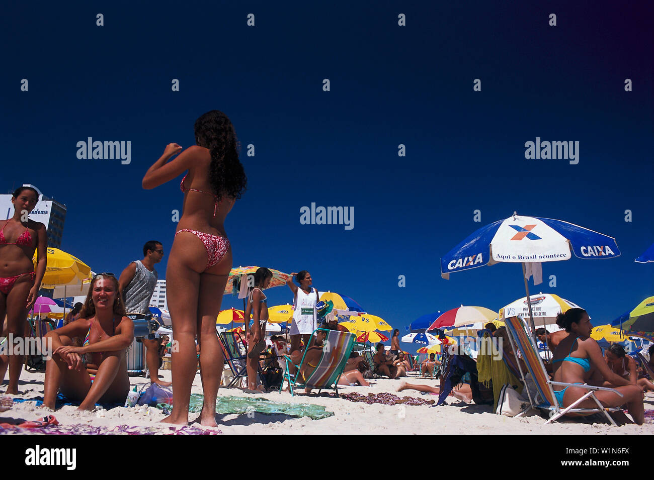 Girls At Ipanema Beach Rio De Janeiro Brazil Stock Photo Alamy
