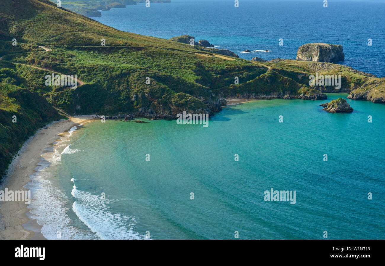 Torimbia Beach, Niembro, Barro, Bay of Biscay, Biscaya, Costa Verde