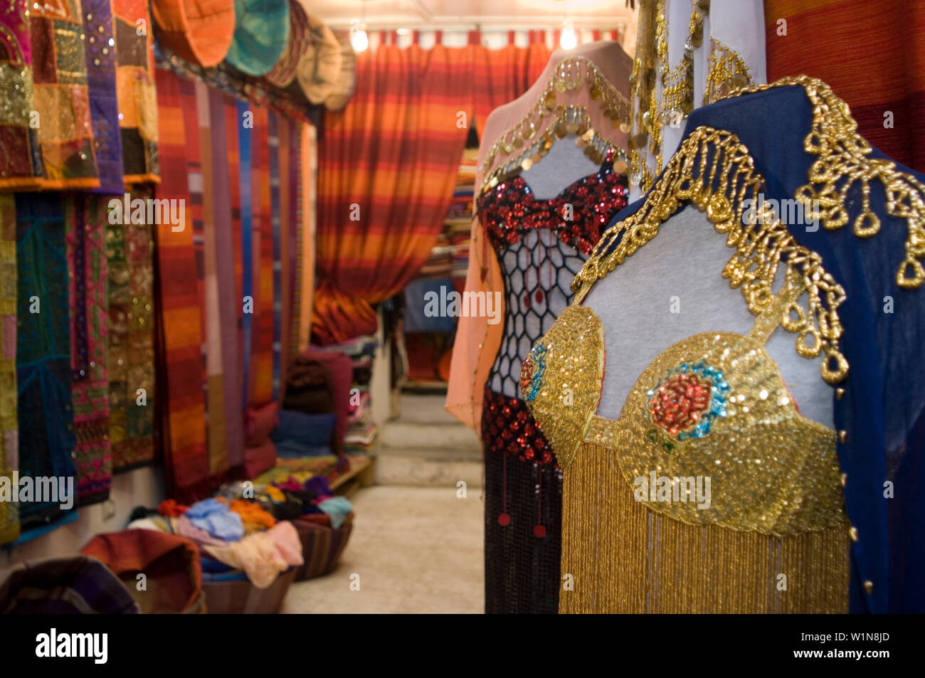 Clothes at store, Souks of Marrakech, Morocco Stock Photo Alamy