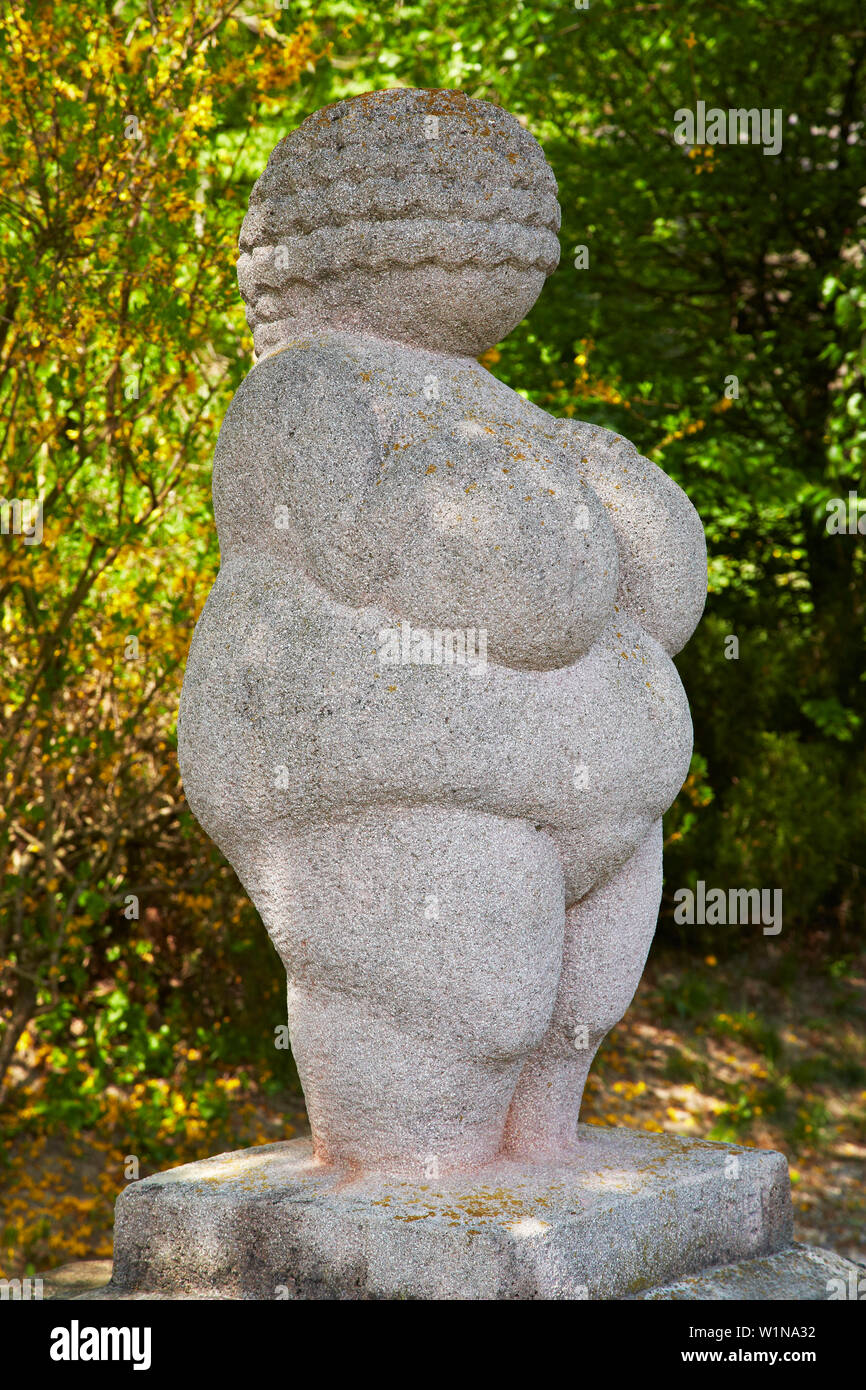 Place of discovery of the Venus von Willendorf , Willendorf , Wachau , River Danube , Niederösterreich , Lower Austria , Austria , Europe Stock Photo