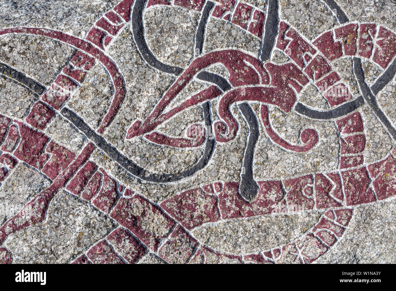 Rune Stone in Sigtuna, Uppland, South Sweden, Sweden, Scandinavia, Northern Europe, Europe Stock Photo