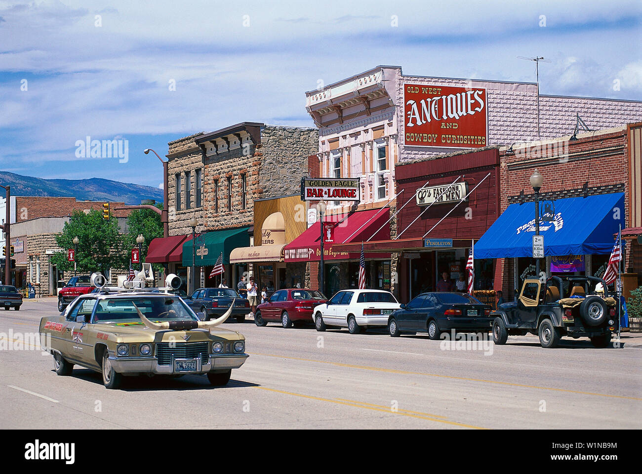 Cody Nite Rodeo Car, Cody, Wyoming USA Stock Photo