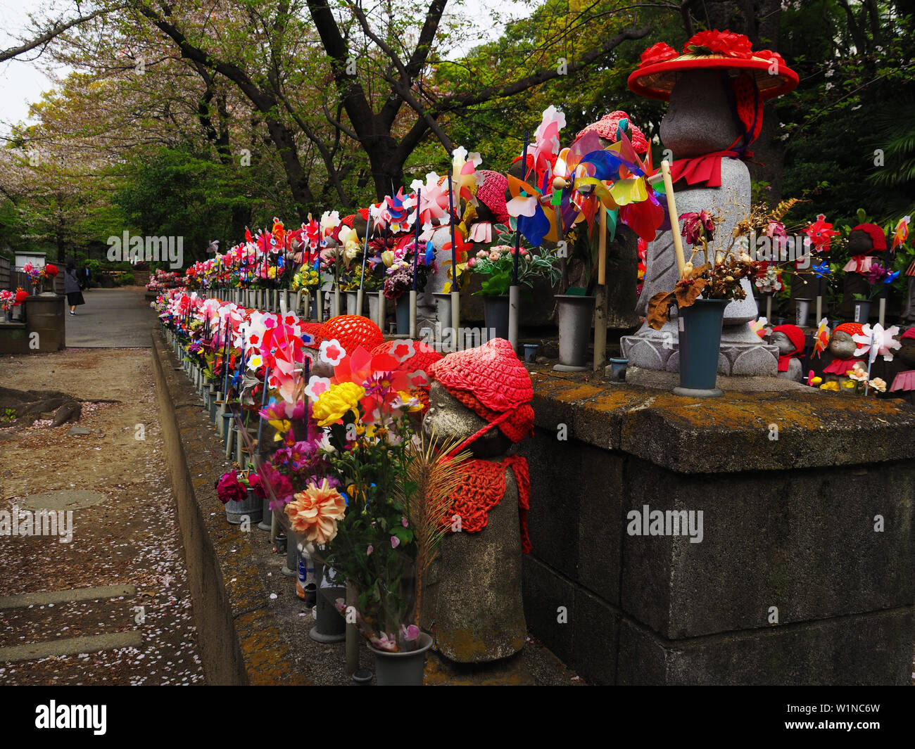 jizo statues at zojoji temple in Tokyo Japan Stock Photo Alamy