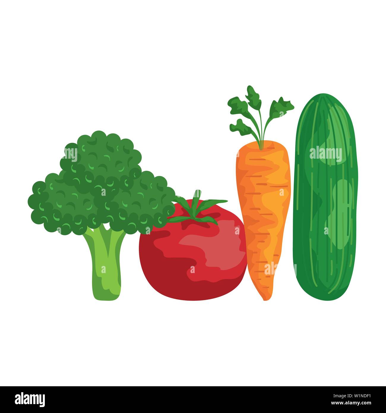 fresh vegetables healthy food icons Stock Vector Image & Art - Alamy