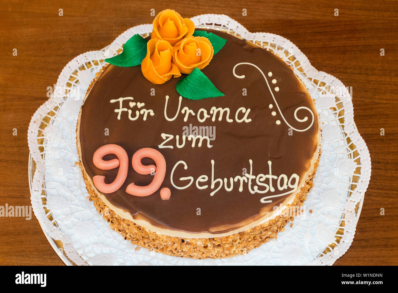 birthday cake, 99th birthday, Germany Stock Photo Alamy