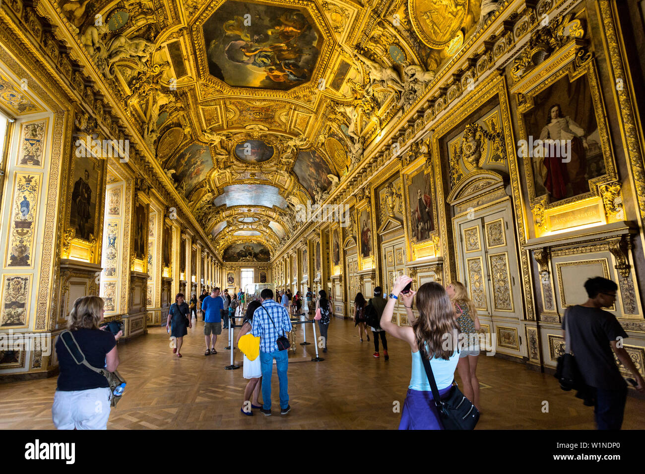 Galerie D Apollon High Vaulted Ceilings With Painted Decorations