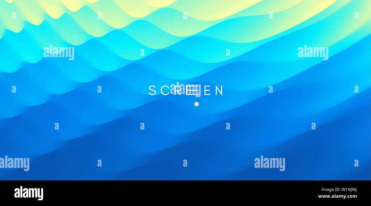 3D wavy background with ripple effect. Vector illustration for design. Stock Vector