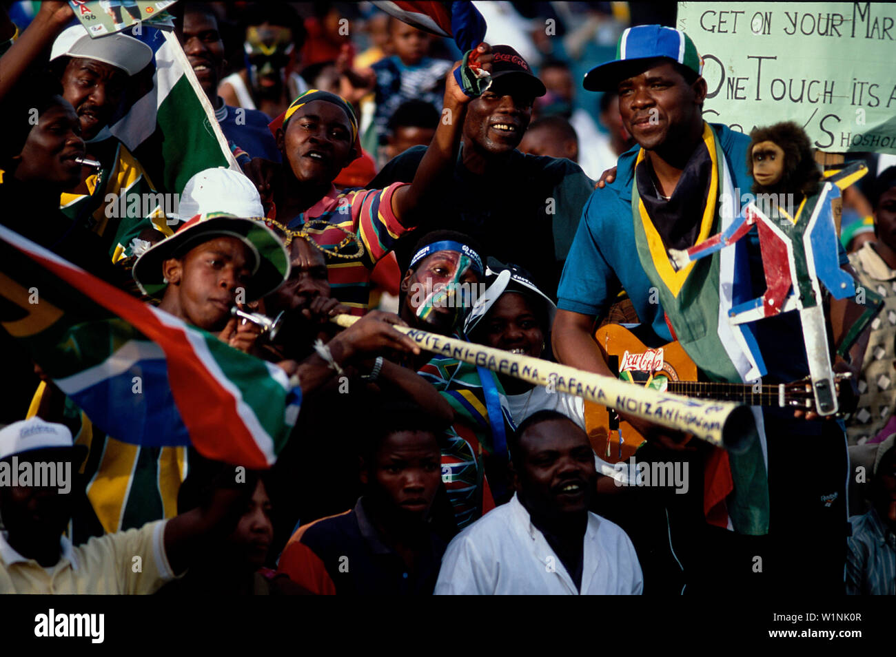 Fussballspiel, Soweto-Stadion, Johannesburg Suedafrika Stock Photo