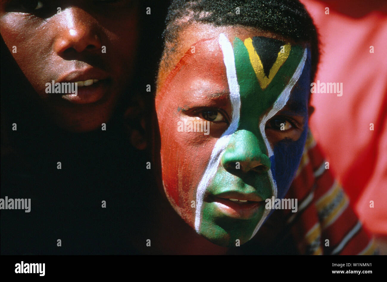 Fussballspiel, Soweto-Stadion, Johannesburg Suedafrika Stock Photo
