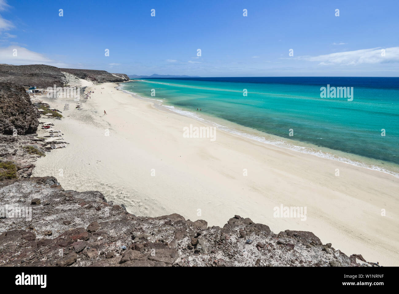 Mal Nombre Beach on the South East Coast of Fuerteventura Stock