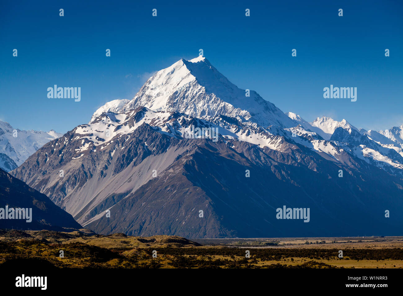 Mt Cook (Aoraki), Mount Cook National Park, South Island, New Zealand Stock Photo