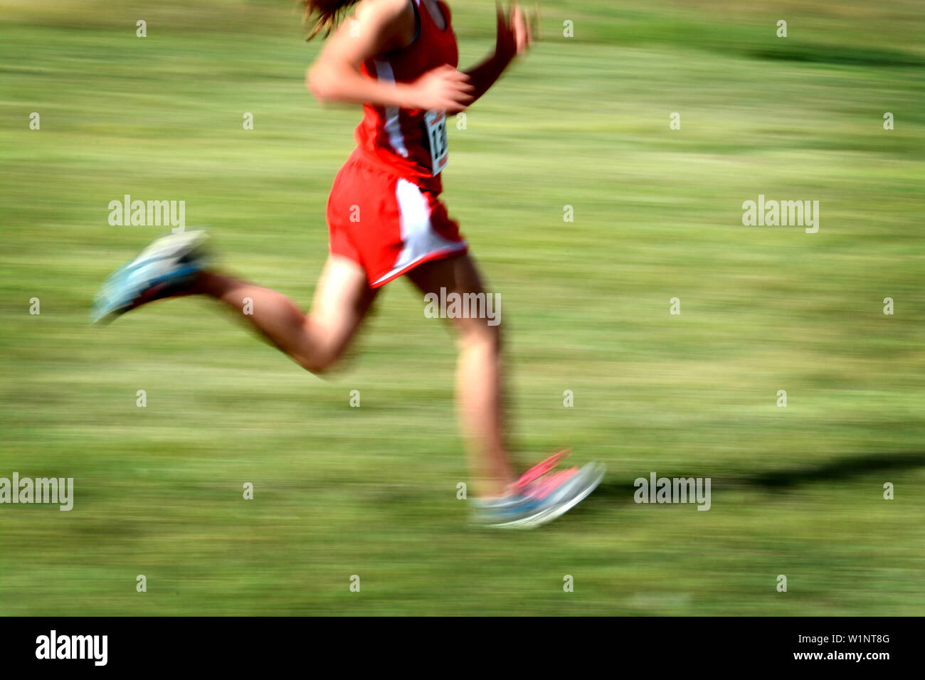 Running cross country race speed blur competition sports Stock Photo