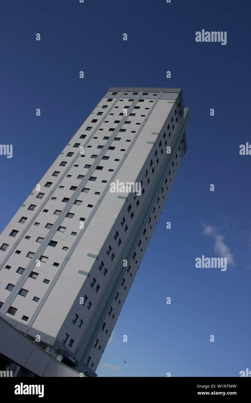 Tower Block at Cwmbran town centre Stock Photo