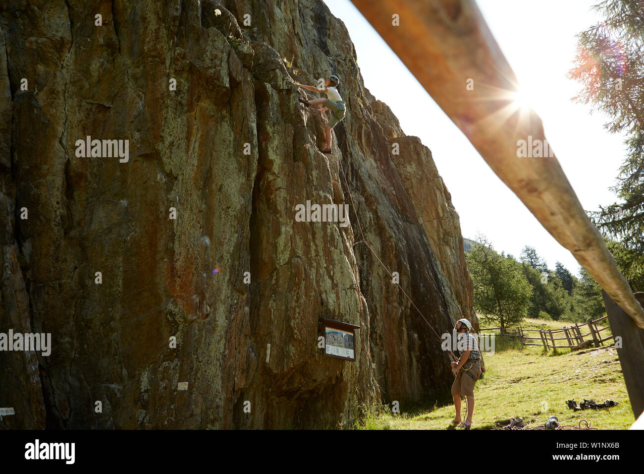 Couple man woman climbing hi-res stock photography and images - Alamy