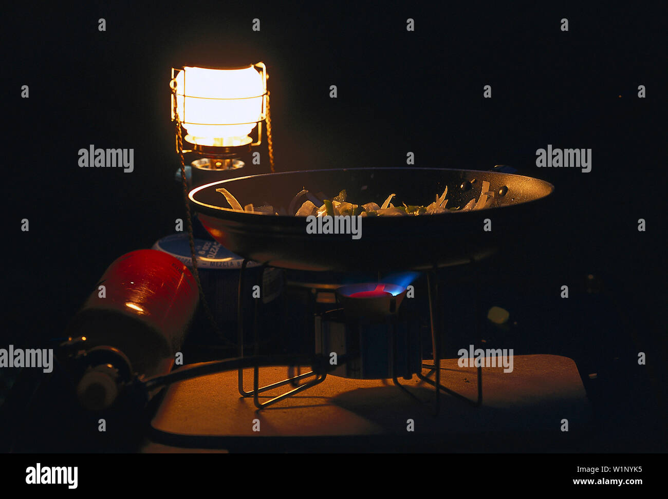 Camping, Stove, Pan, South Africa Stock Photo Alamy