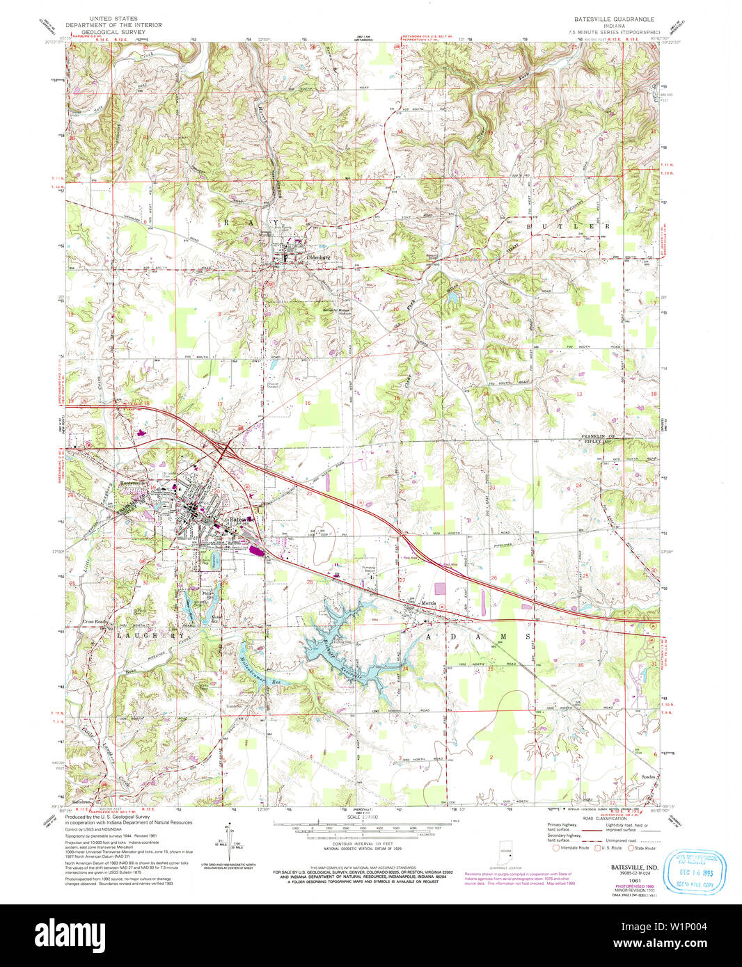 Map of batesville indiana hires stock photography and images Alamy