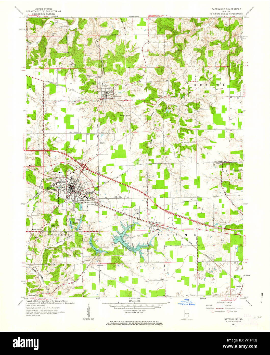 Map of batesville indiana hires stock photography and images Alamy