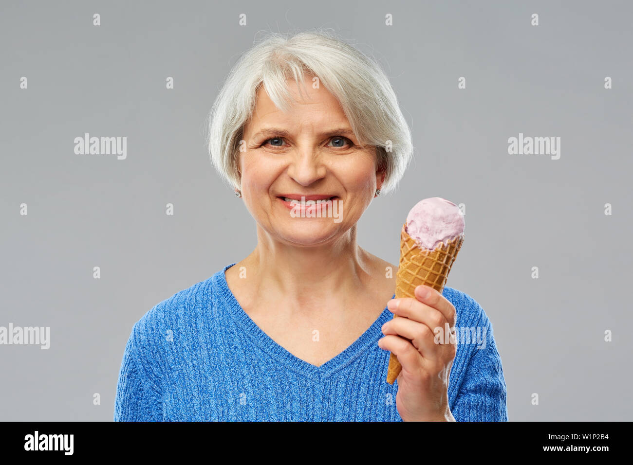 Older woman with ice cream hires stock photography and images Alamy