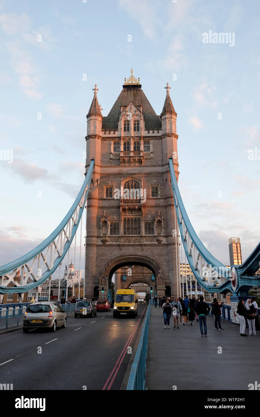 A close up view of Tower Beidge, London, UK Stock Photo